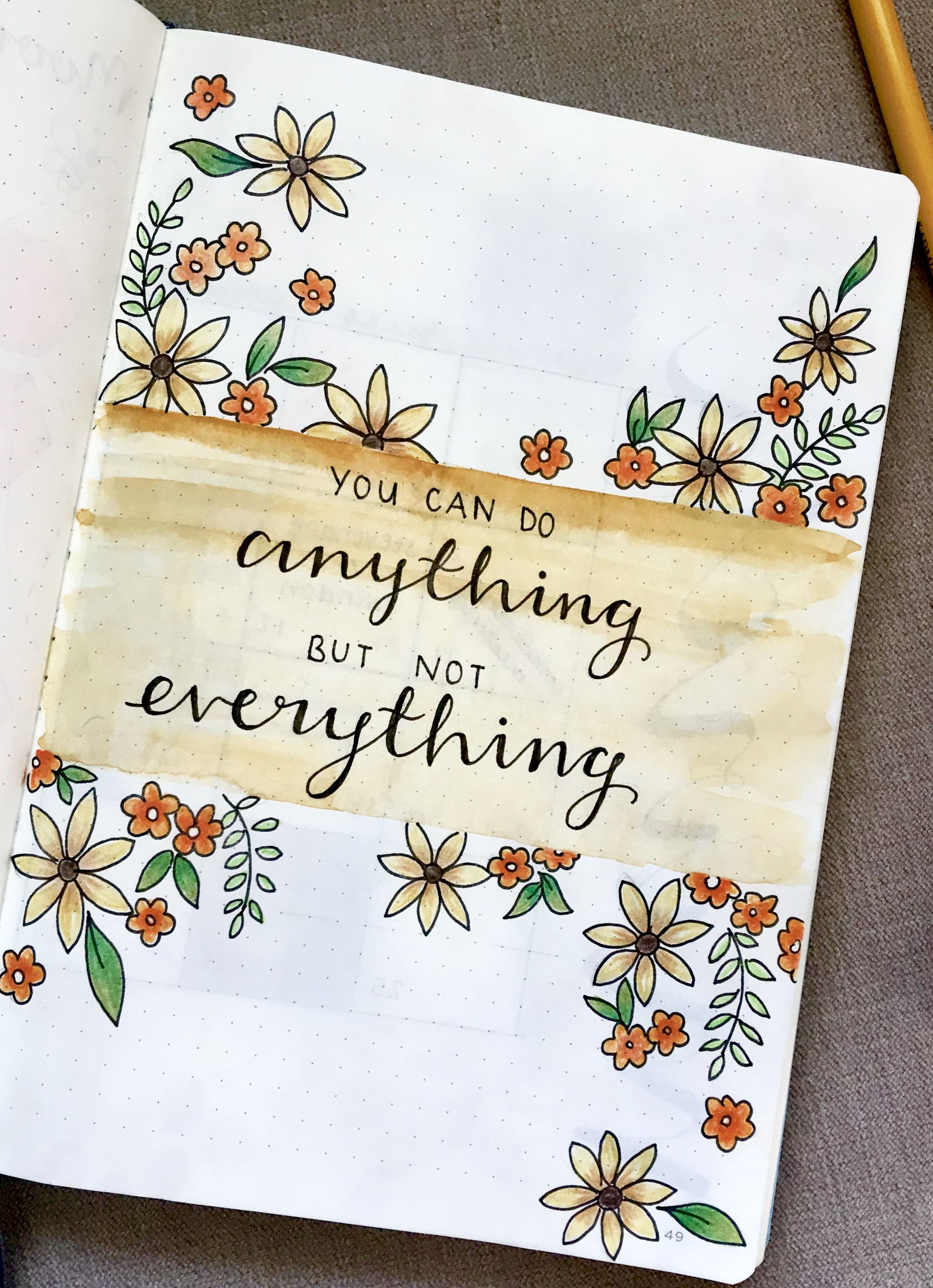 Bullet Journal Motivational Quote Page