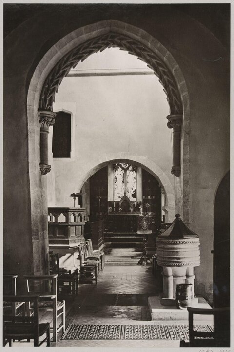 Vintage Church Interior View