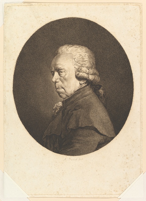 Engraved Portrait of 18th Century Man
