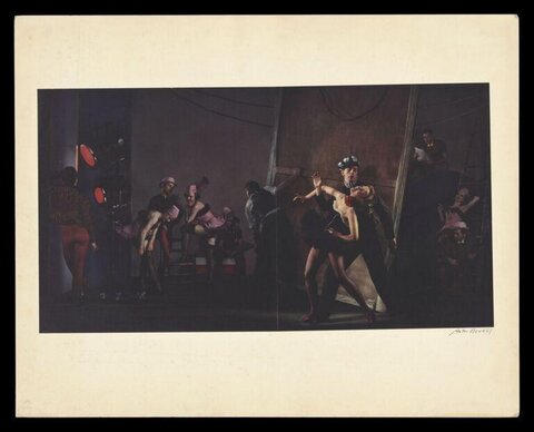 Backstage Theater Performance Painting
