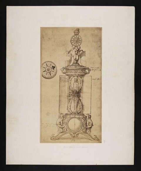Ornate Clock Design Sketch