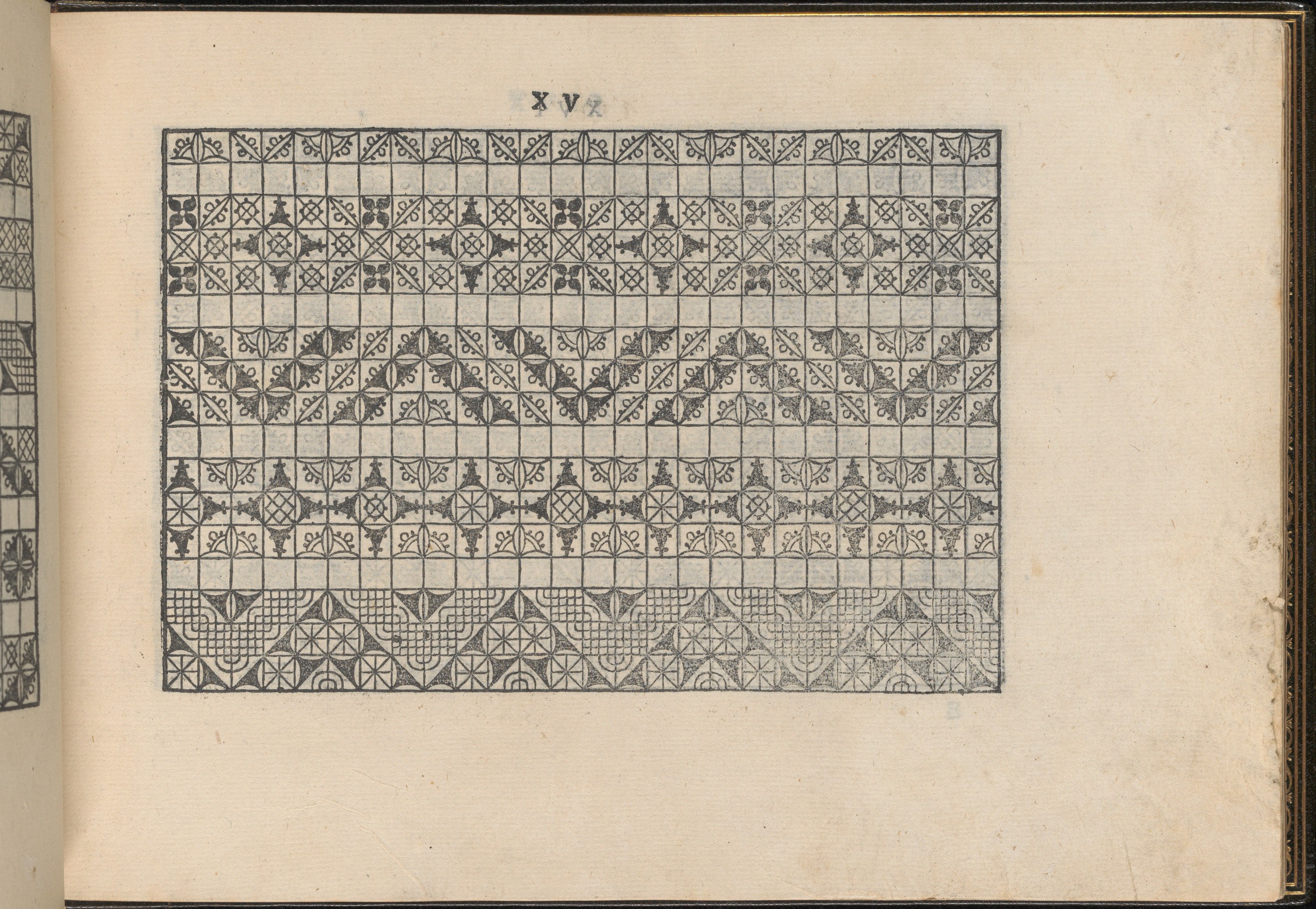 Vintage Grid Embroidery Pattern