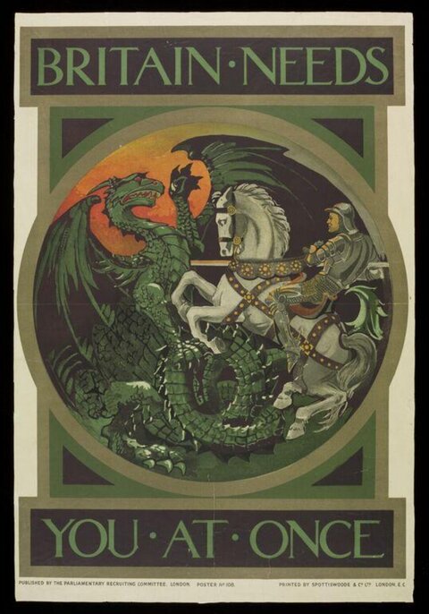 British WWI Recruiting Propaganda Poster