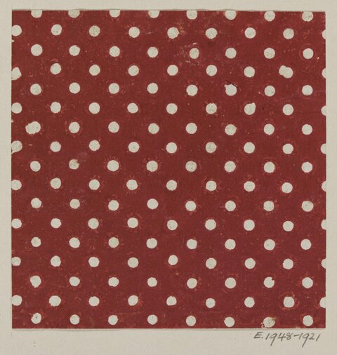 Red Background White Polka Dot Pattern