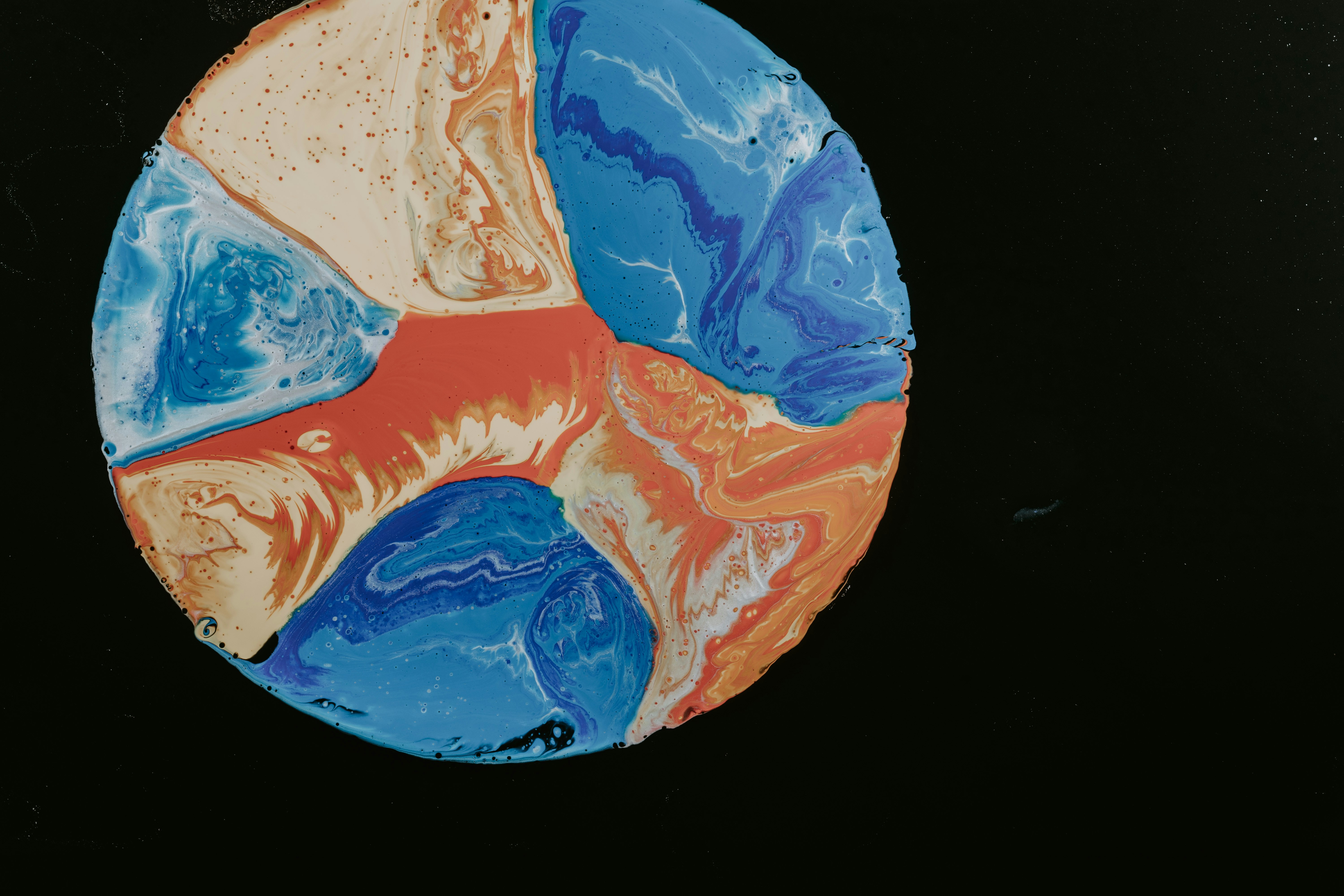 Circular Fluid Abstract Painting