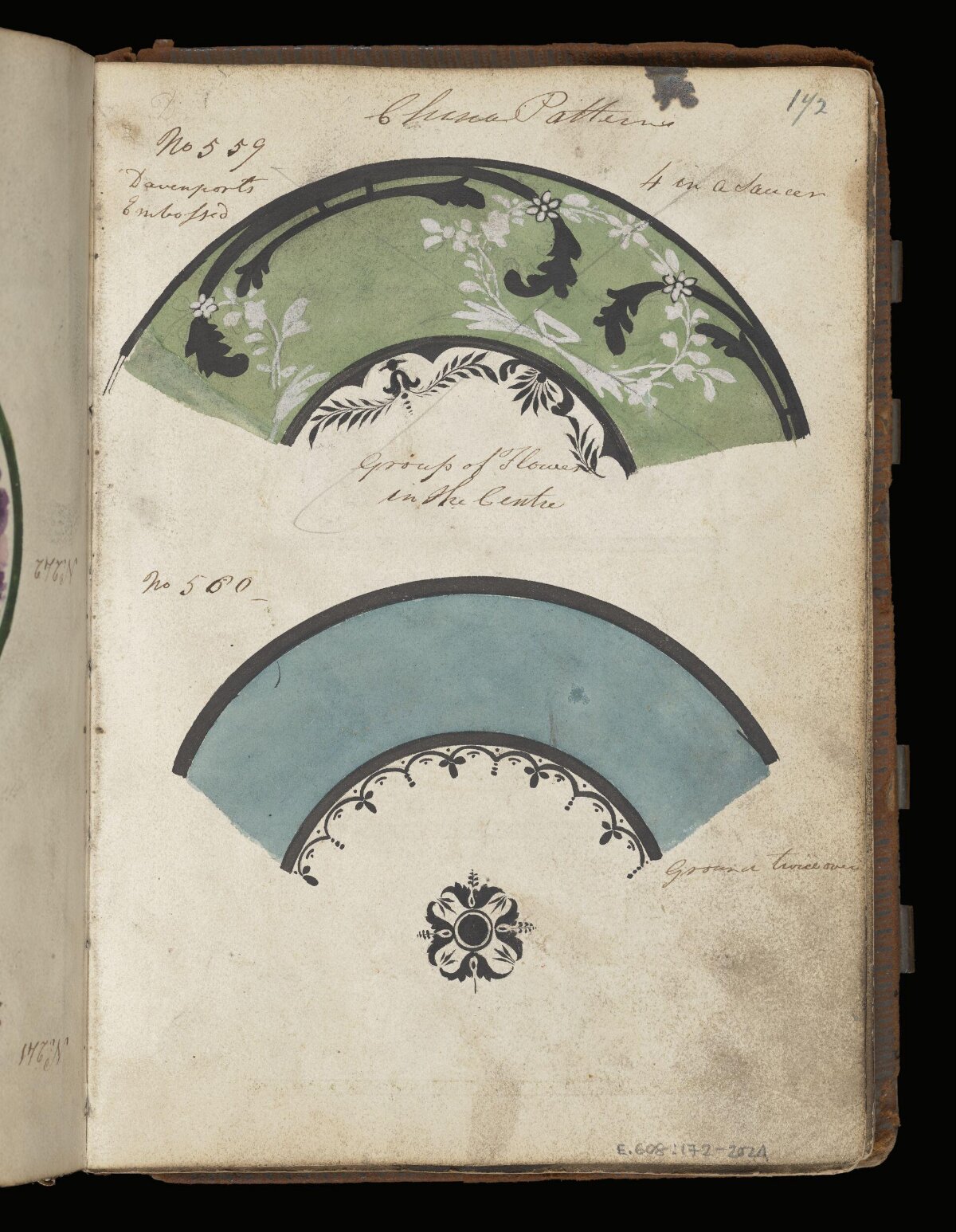 Antique Saucer Pattern Design Sketches