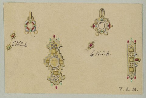 Antique Jewelry Design Sketches