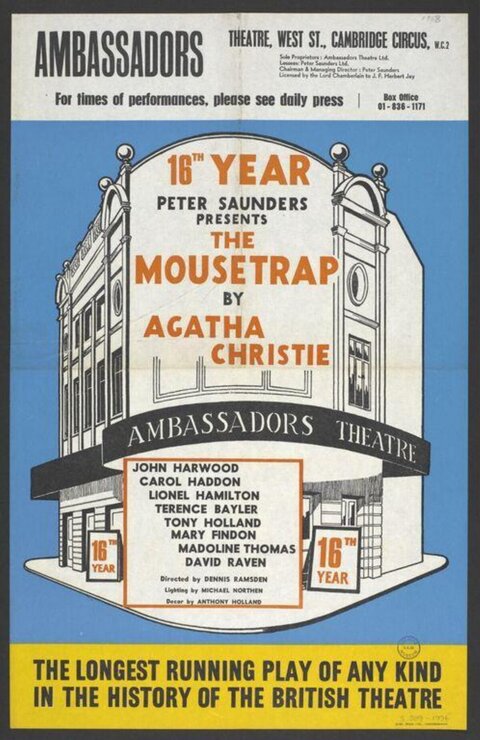 The Mousetrap Vintage Theatre Poster