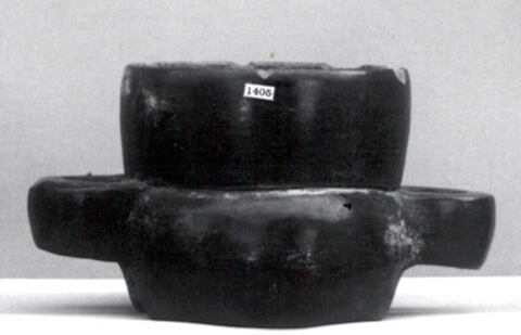 Ancient Black Ceramic Double Vessel