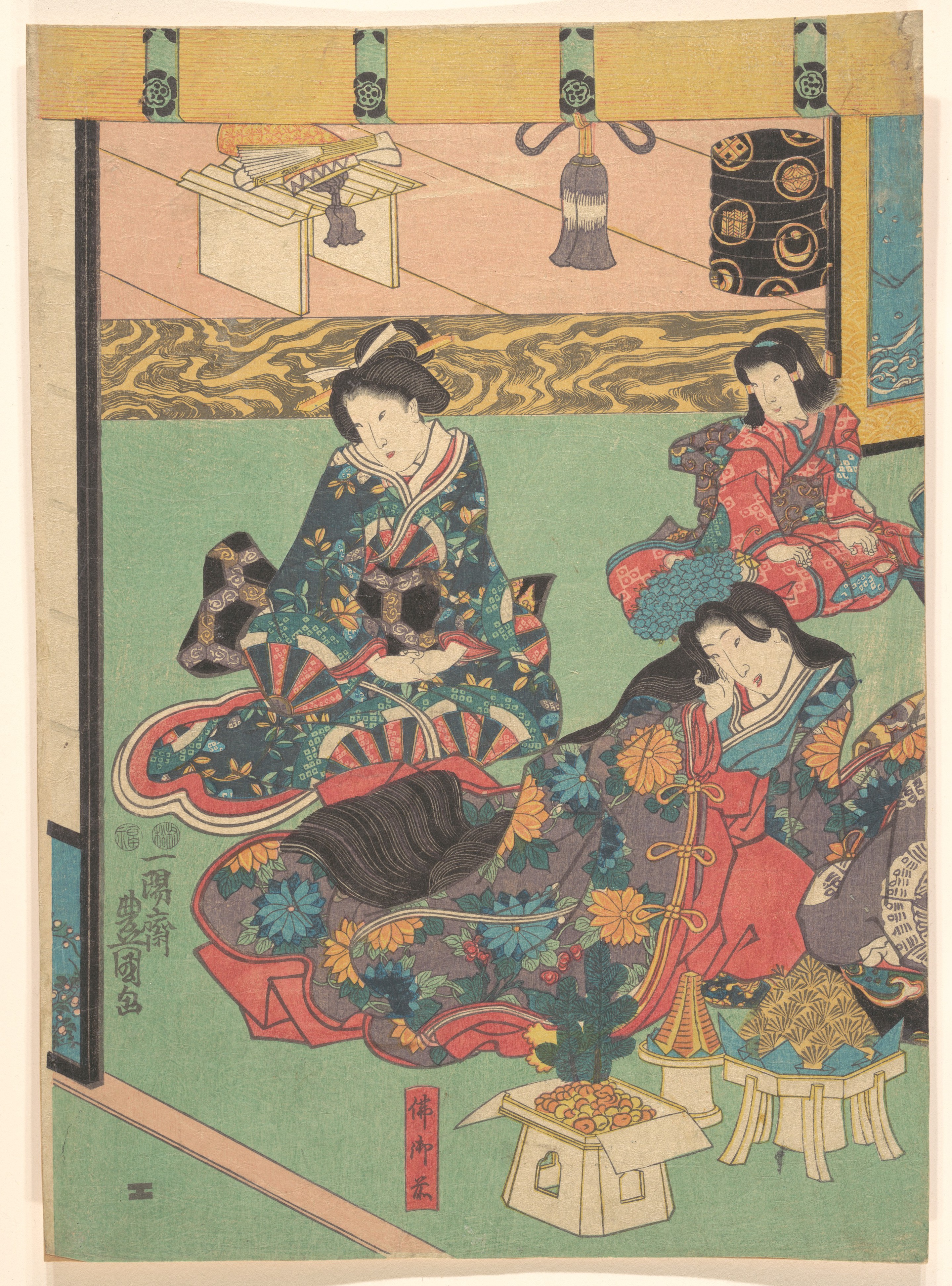 Japanese Ukiyo-e Three Women