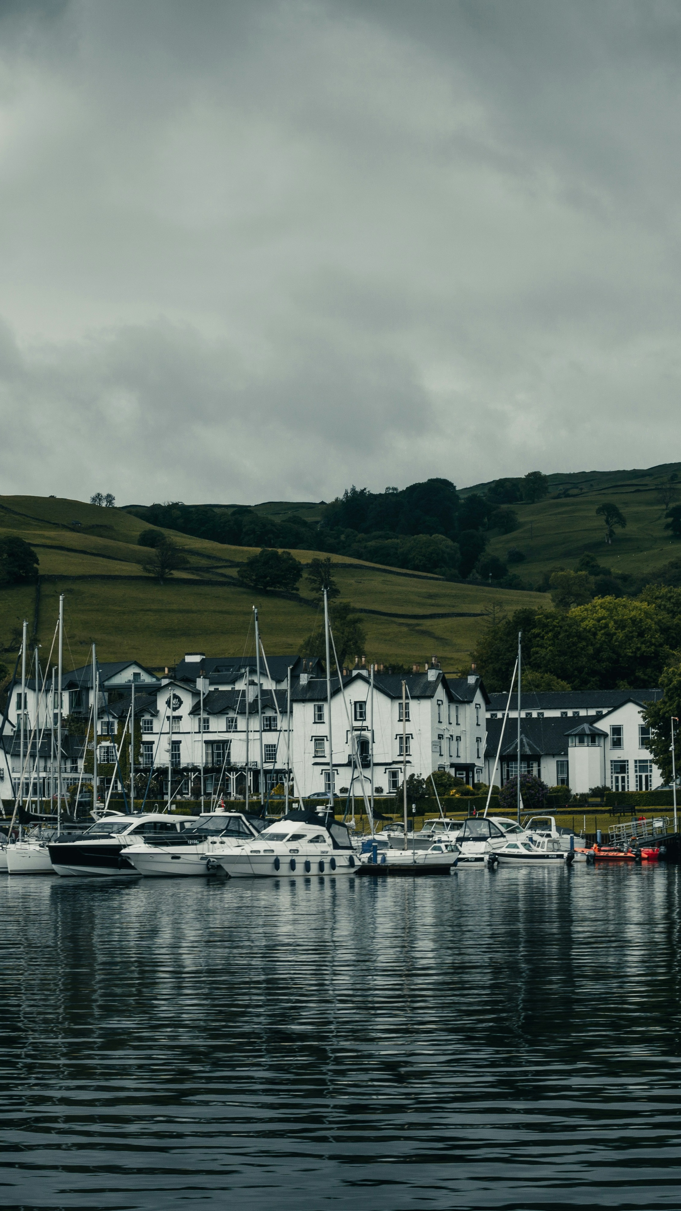 Lakeside Marina on a Cloudy Day