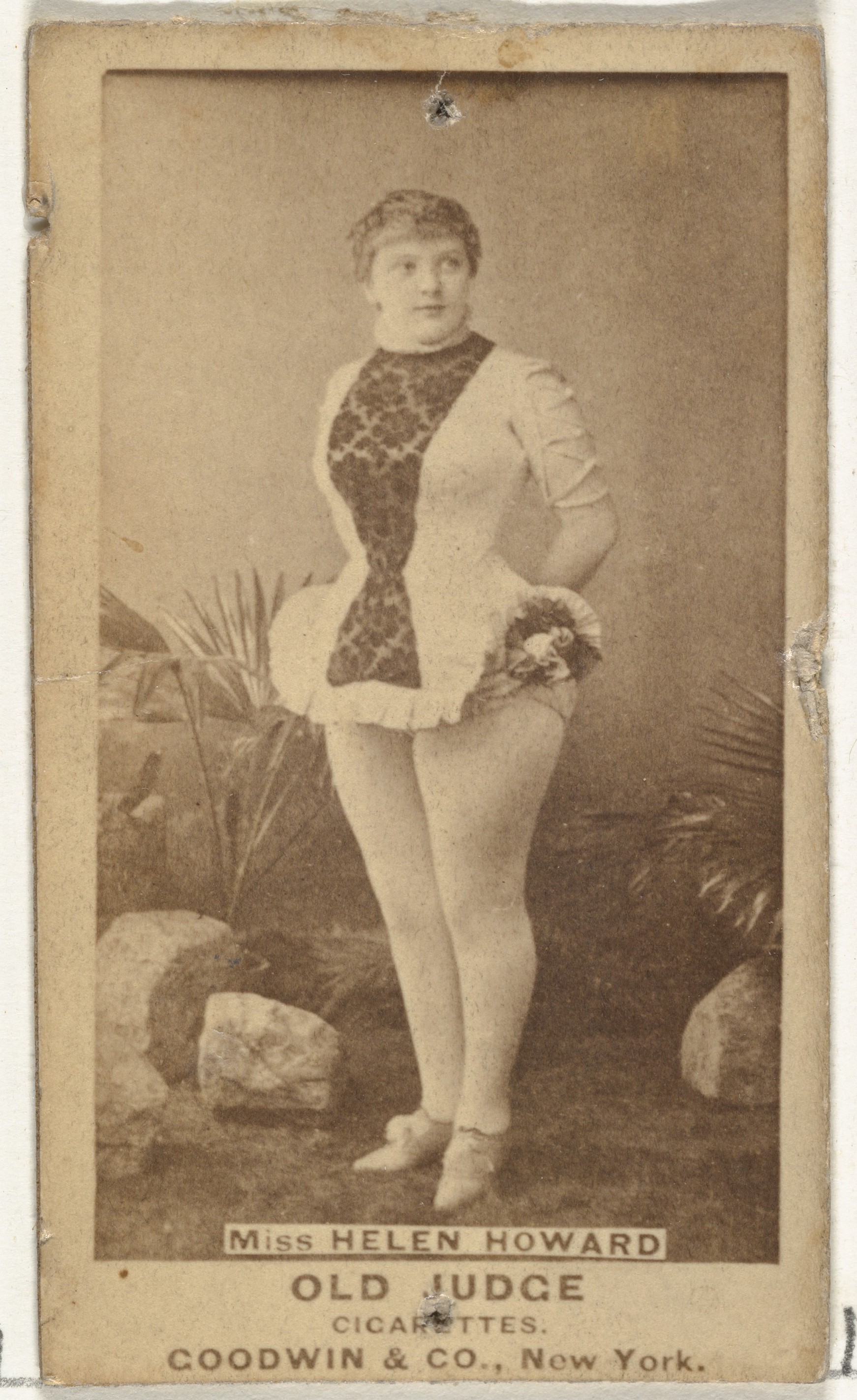Vintage Cigarette Card of Miss Helen Howard