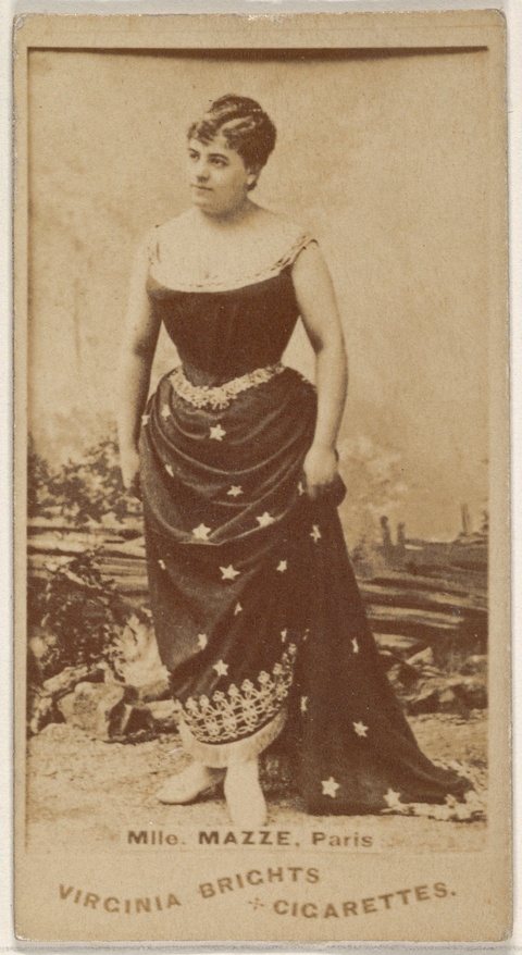 Vintage Cigarette Card Portrait of Mlle. Mazze