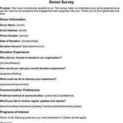 Donor Survey