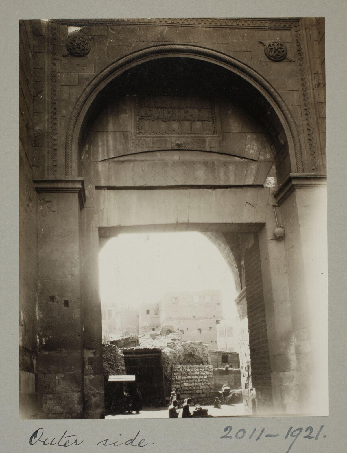 Outer Side of Vintage Stone City Gate