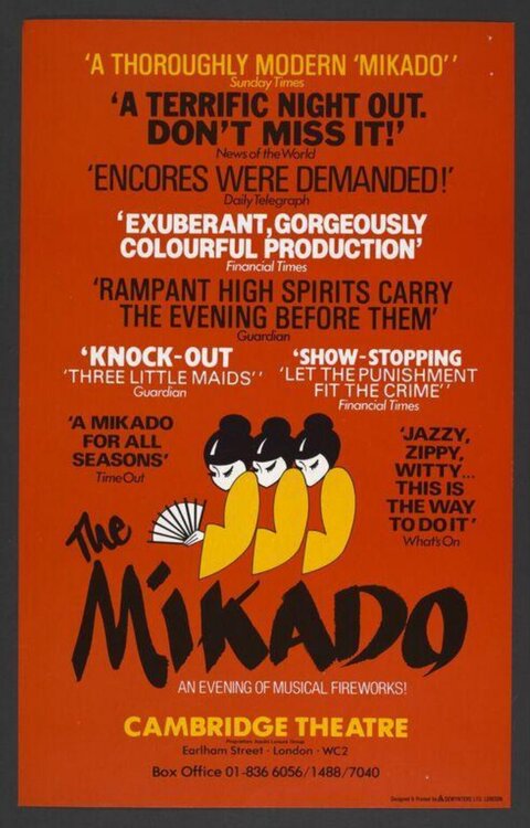The Mikado Theatre Performance Poster