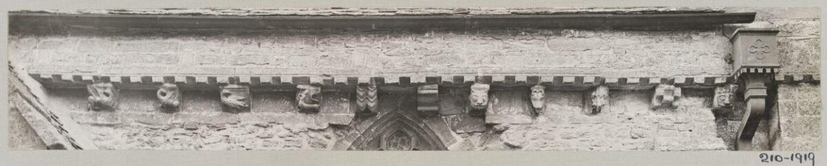 Carved Stone Corbels on Building Facade