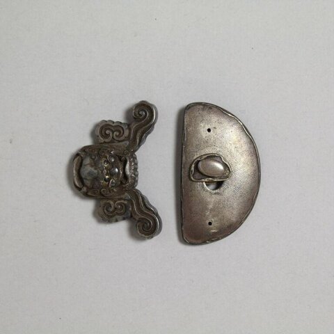 Pair of Antique Silver Belt Buckles