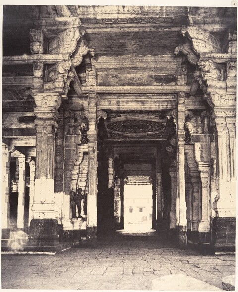 Ancient Stone Temple Interior Corridor