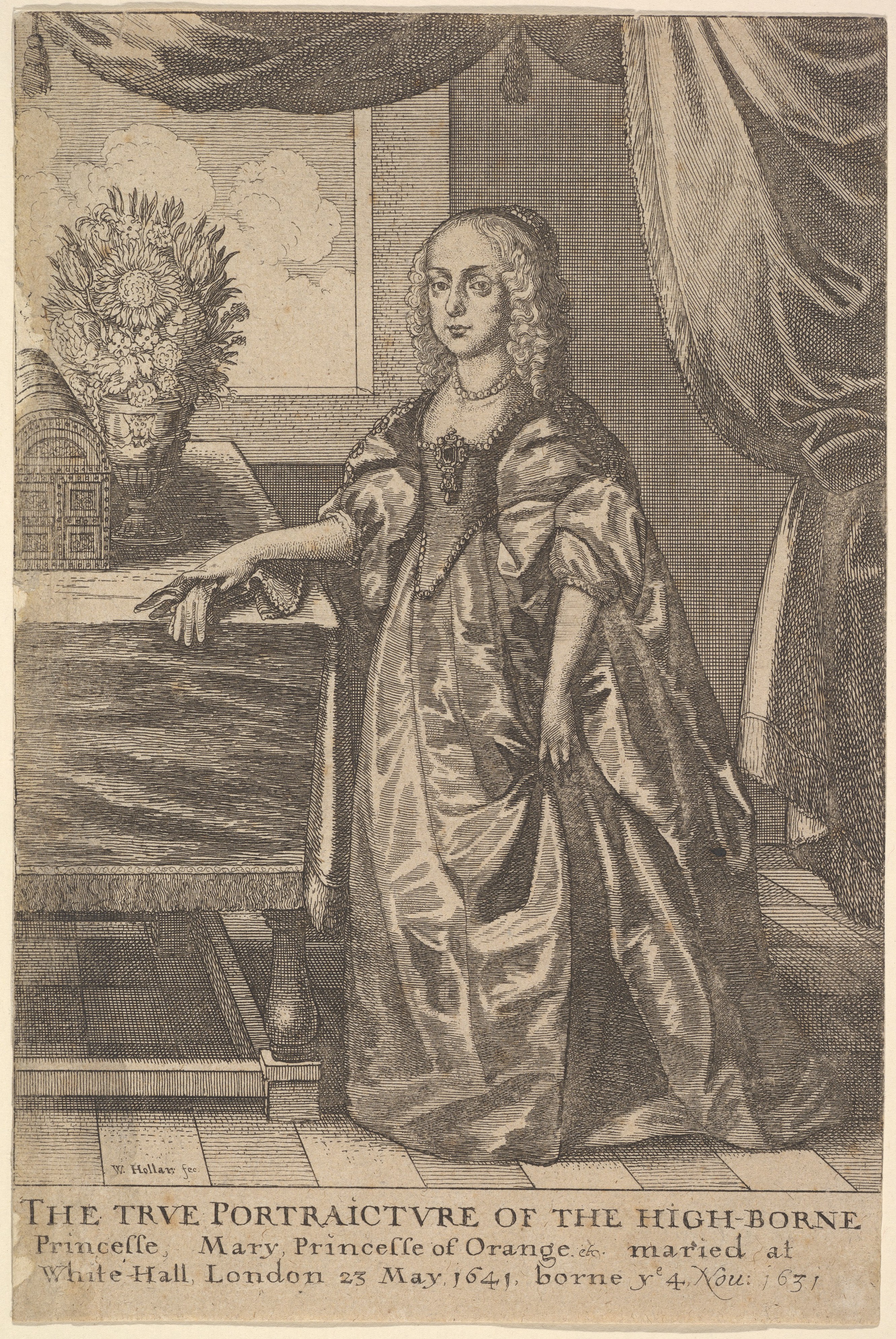 Etching Portrait of Mary Princess of Orange