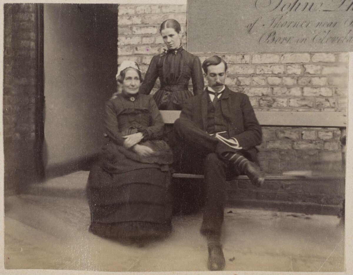 Vintage Three Person Group Portrait