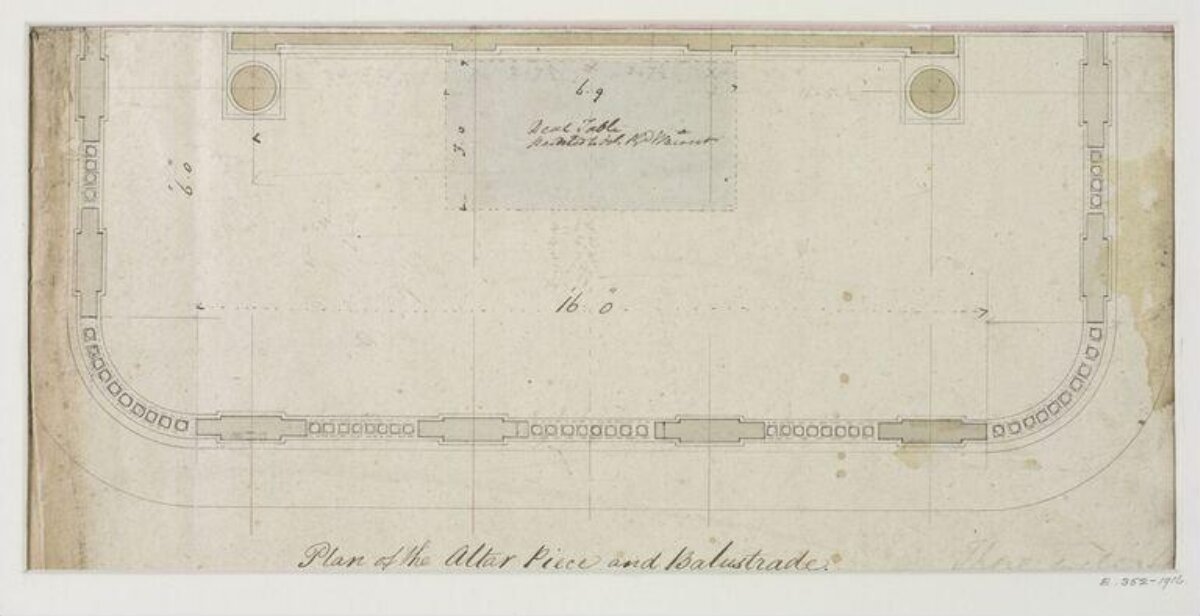 Plan of Altar Piece and Balustrade
