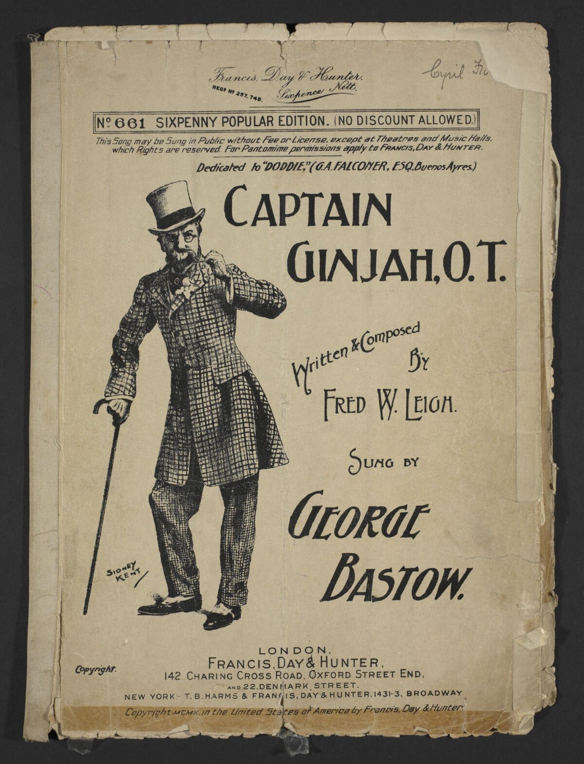 Captain Ginjah O.T. Sheet Music Cover