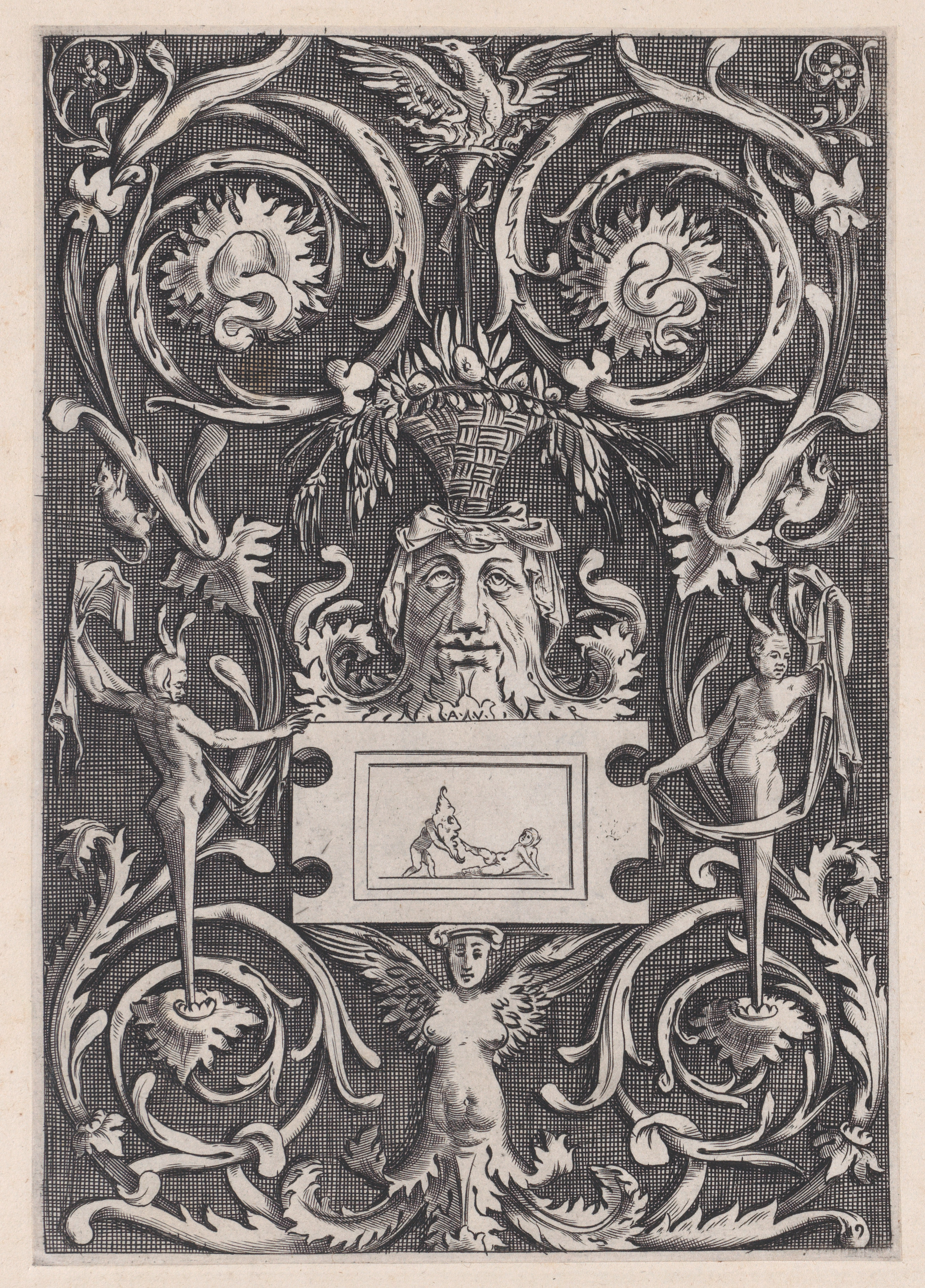Ornate Grotesque Antique Engraving