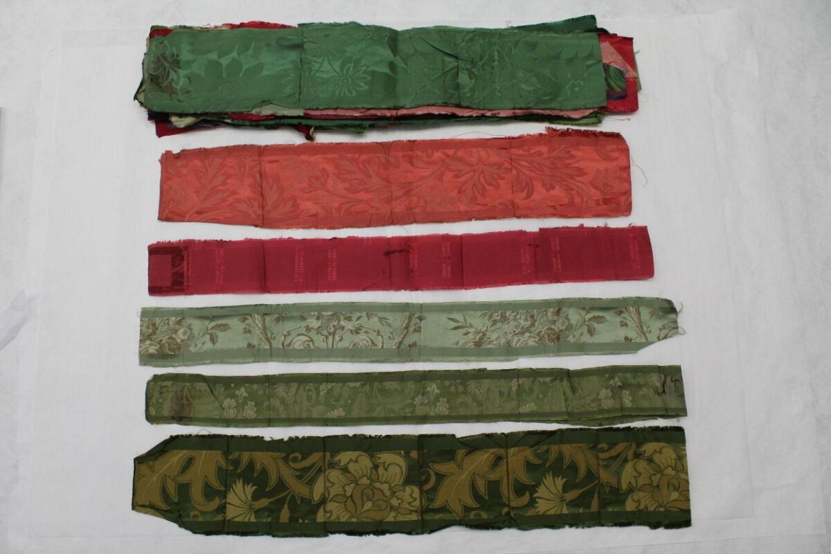 Collection of Vintage Textile Fabric Strips