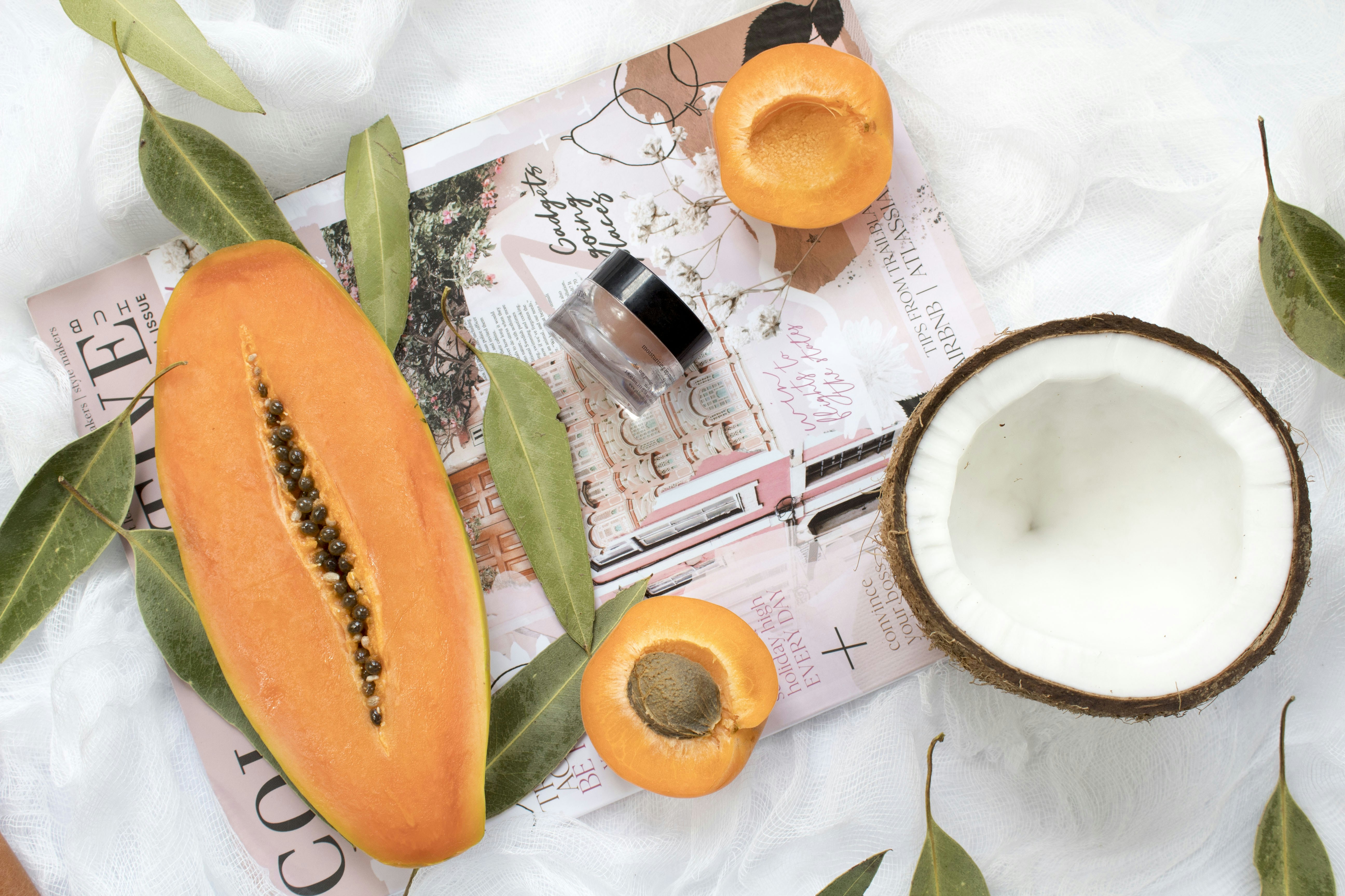Natural Fruit Skincare Flat Lay