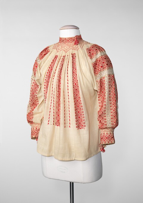 Traditional Red Embroidered Blouse
