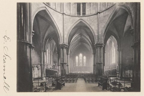 Vintage Gothic Church Interior