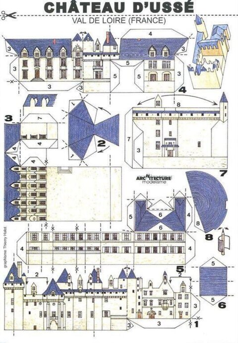 Château d'Ussé Paper Craft Template