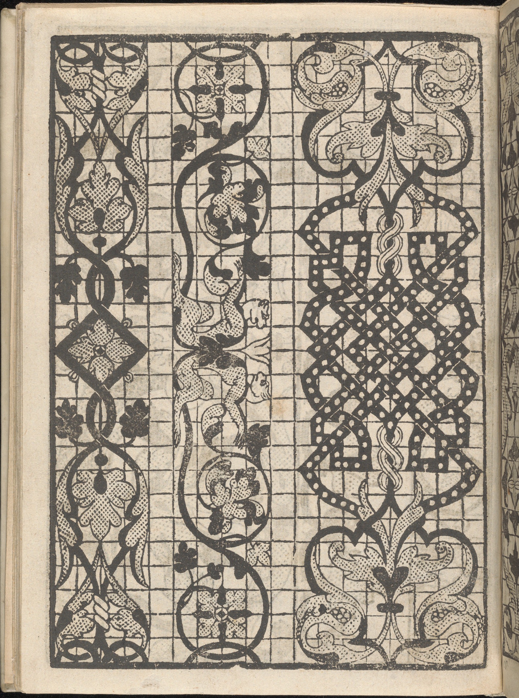 Antique Blackwork Ornament Pattern