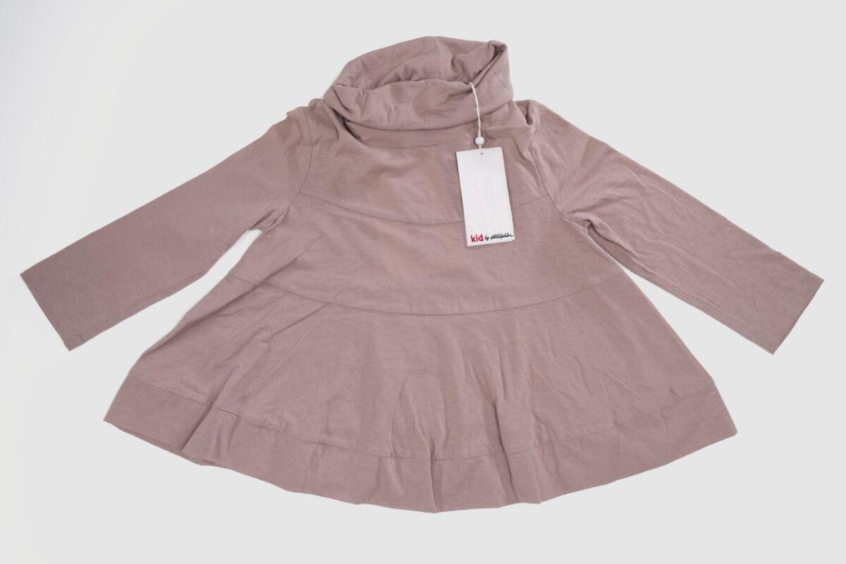 Dusty Pink Kids Long Sleeve Dress