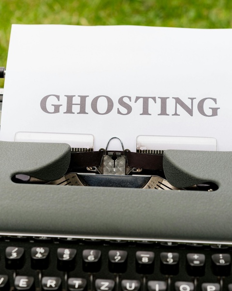 Typewriter Displaying the Word Ghosting