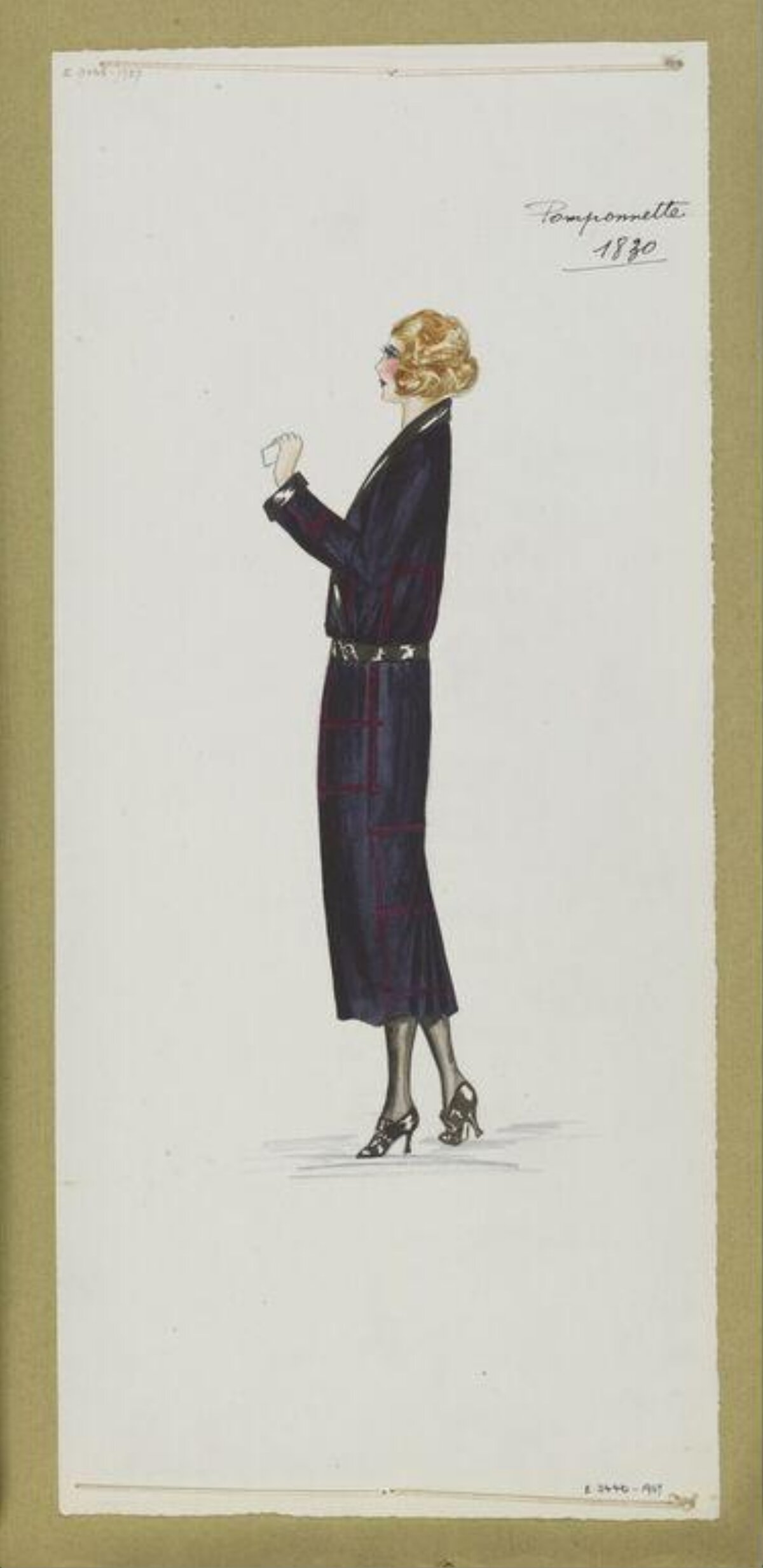1930s Women's Fashion Sketch