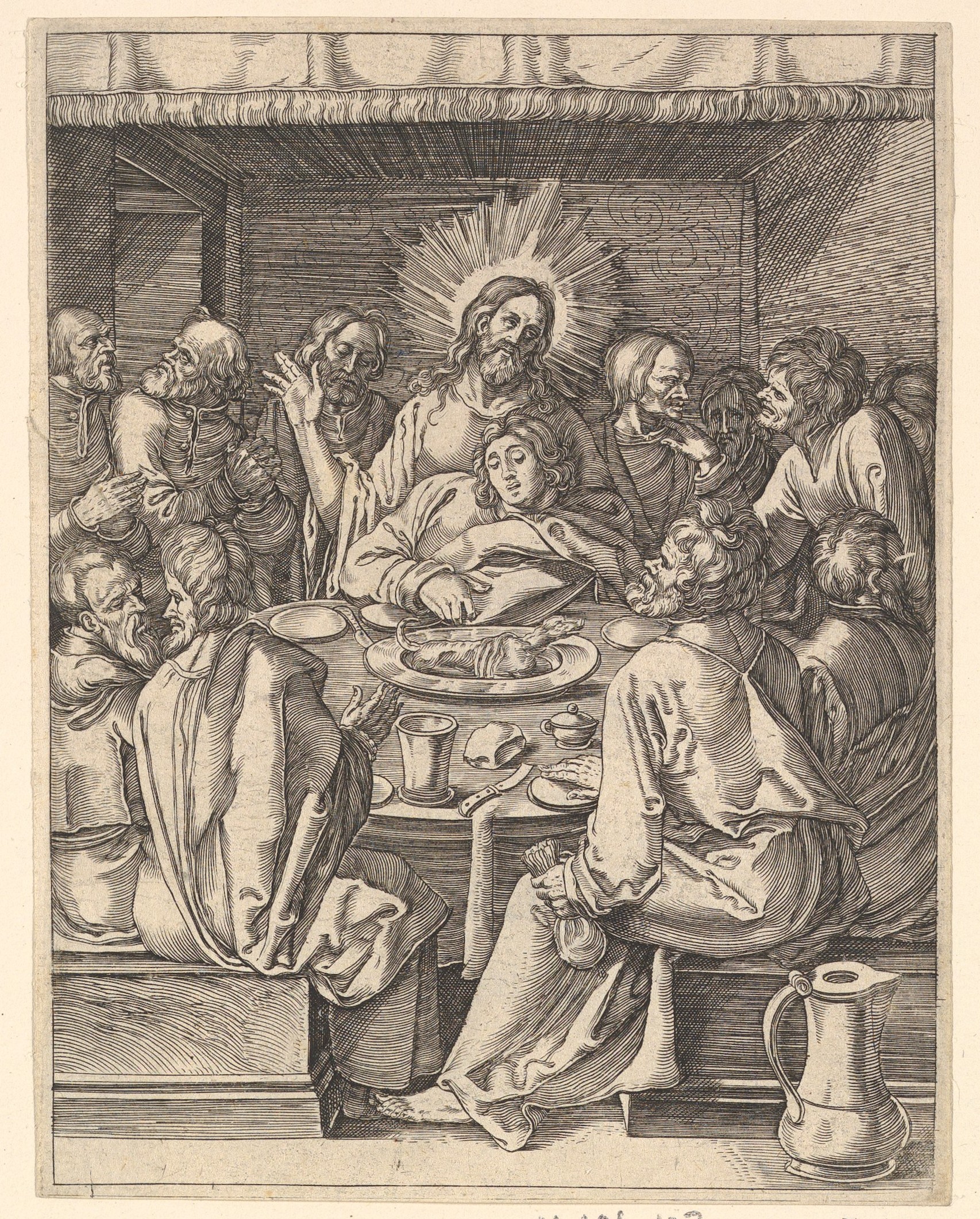 The Last Supper Engraving