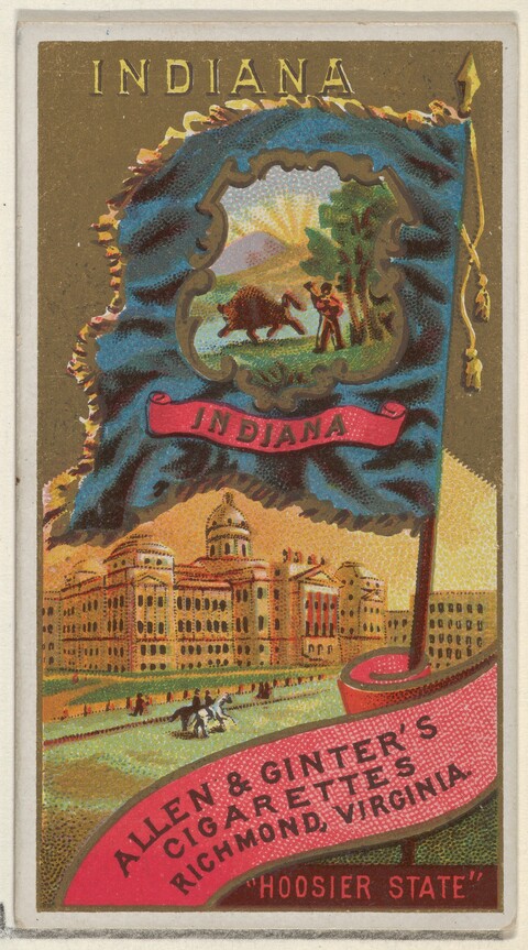 Vintage Indiana State Cigarette Card