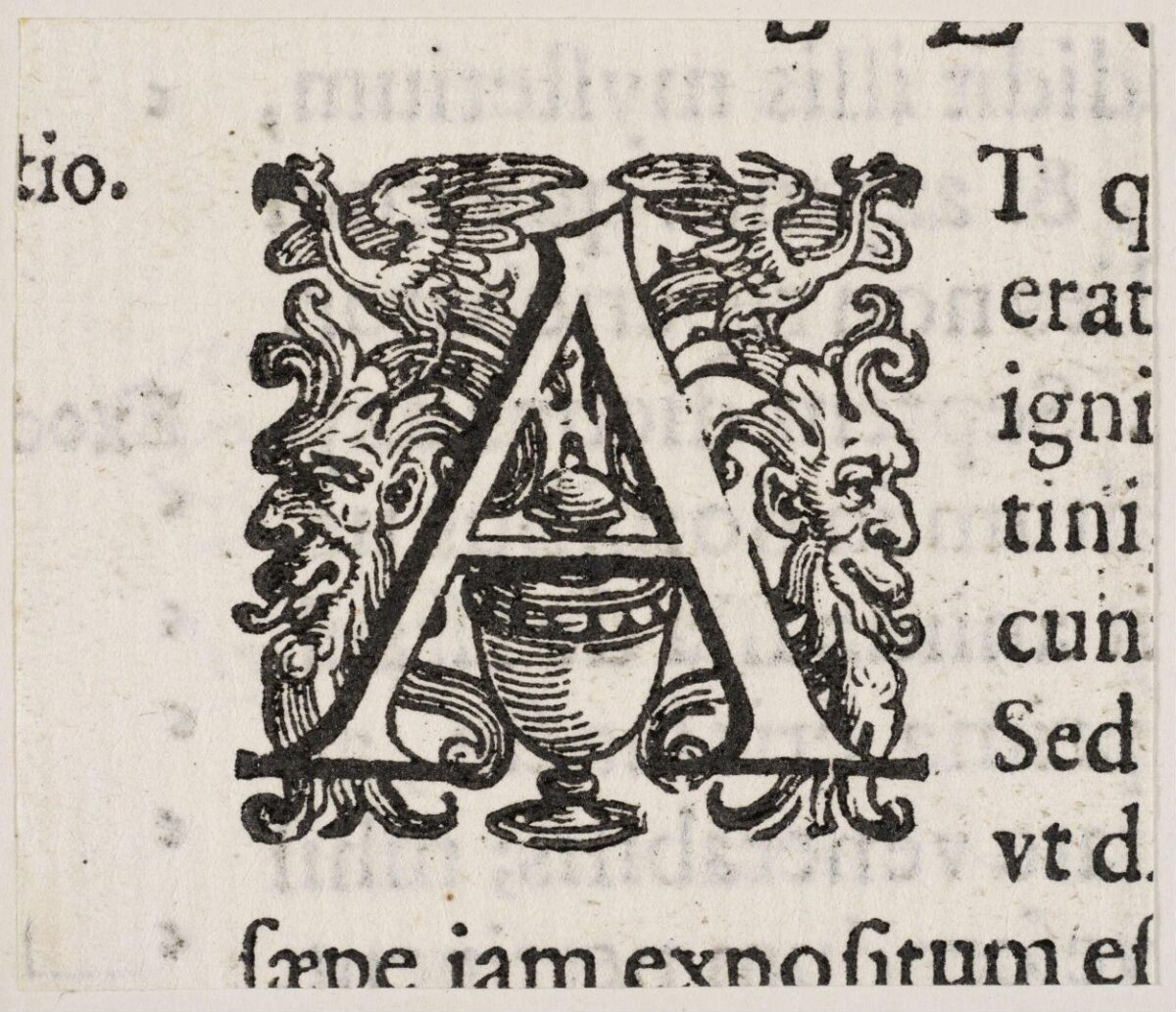 Ornate Engraved Initial Letter A