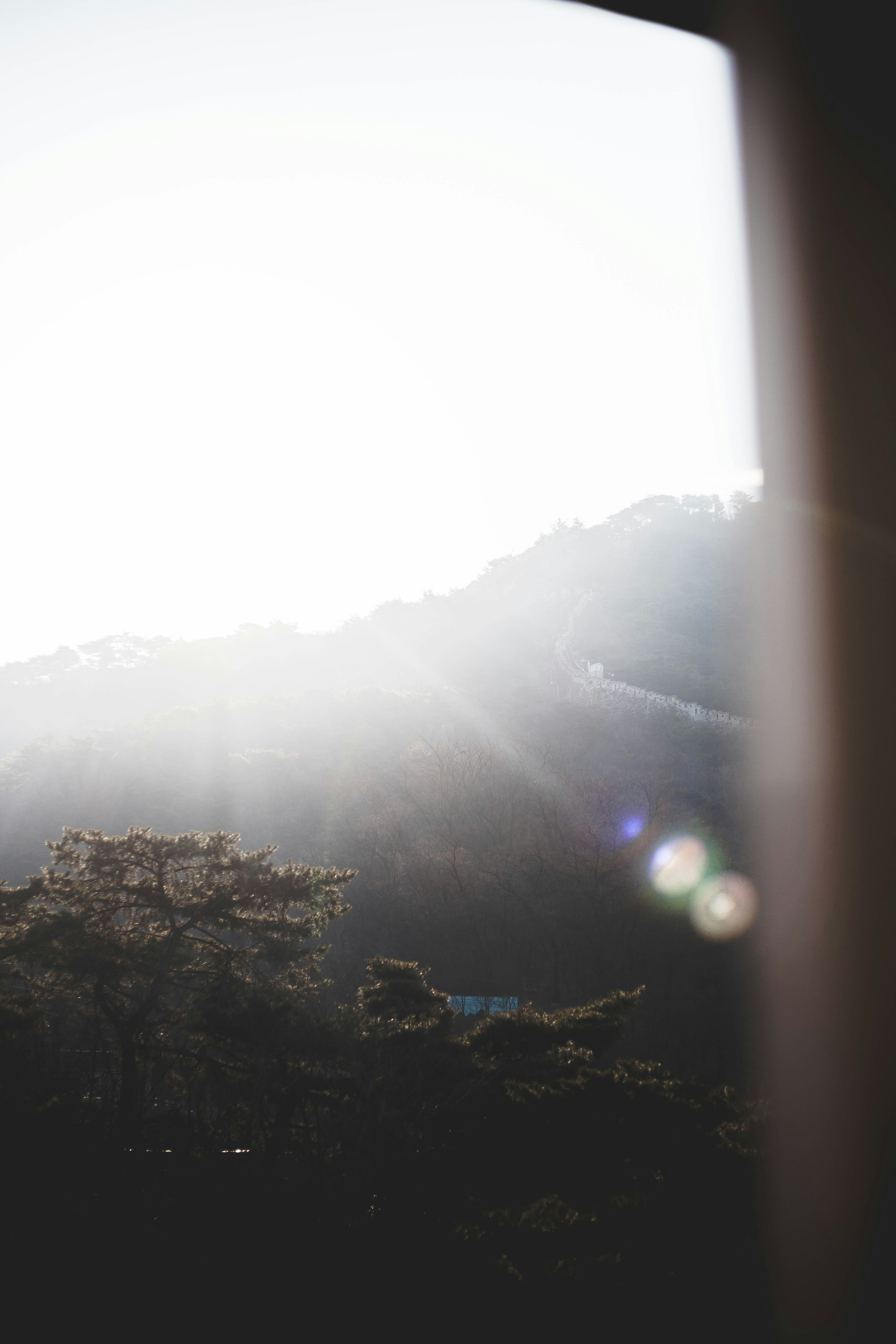 Misty Great Wall View From Window