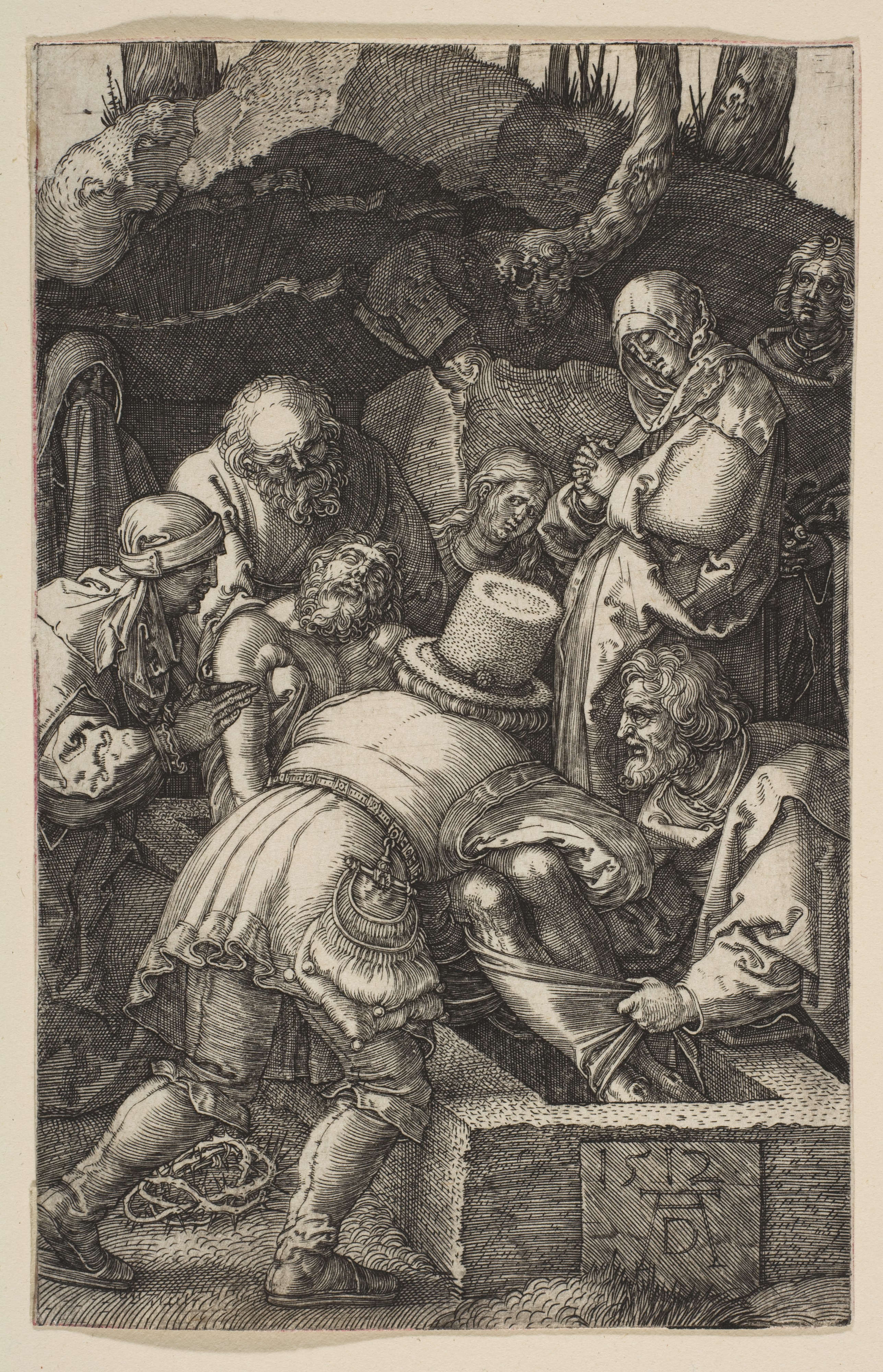 Burial of Christ 1512 Engraving