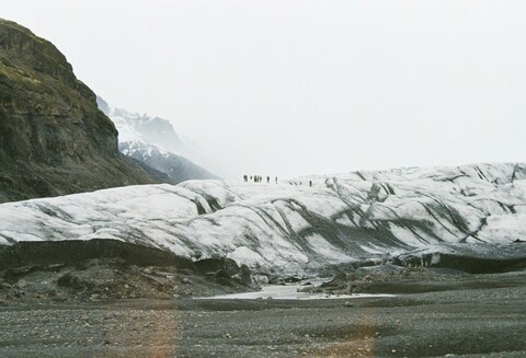 Hikers on Valley Glacier