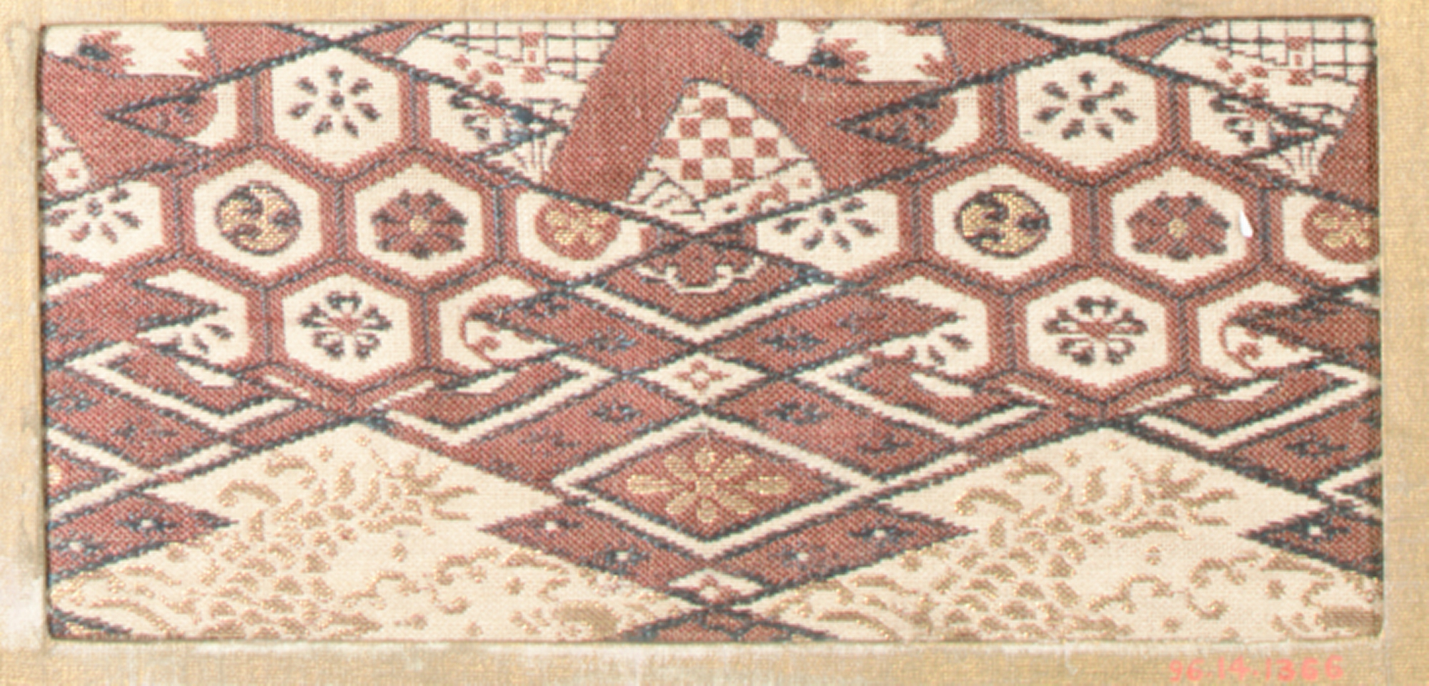 Vintage Woven Textile Geometric Pattern