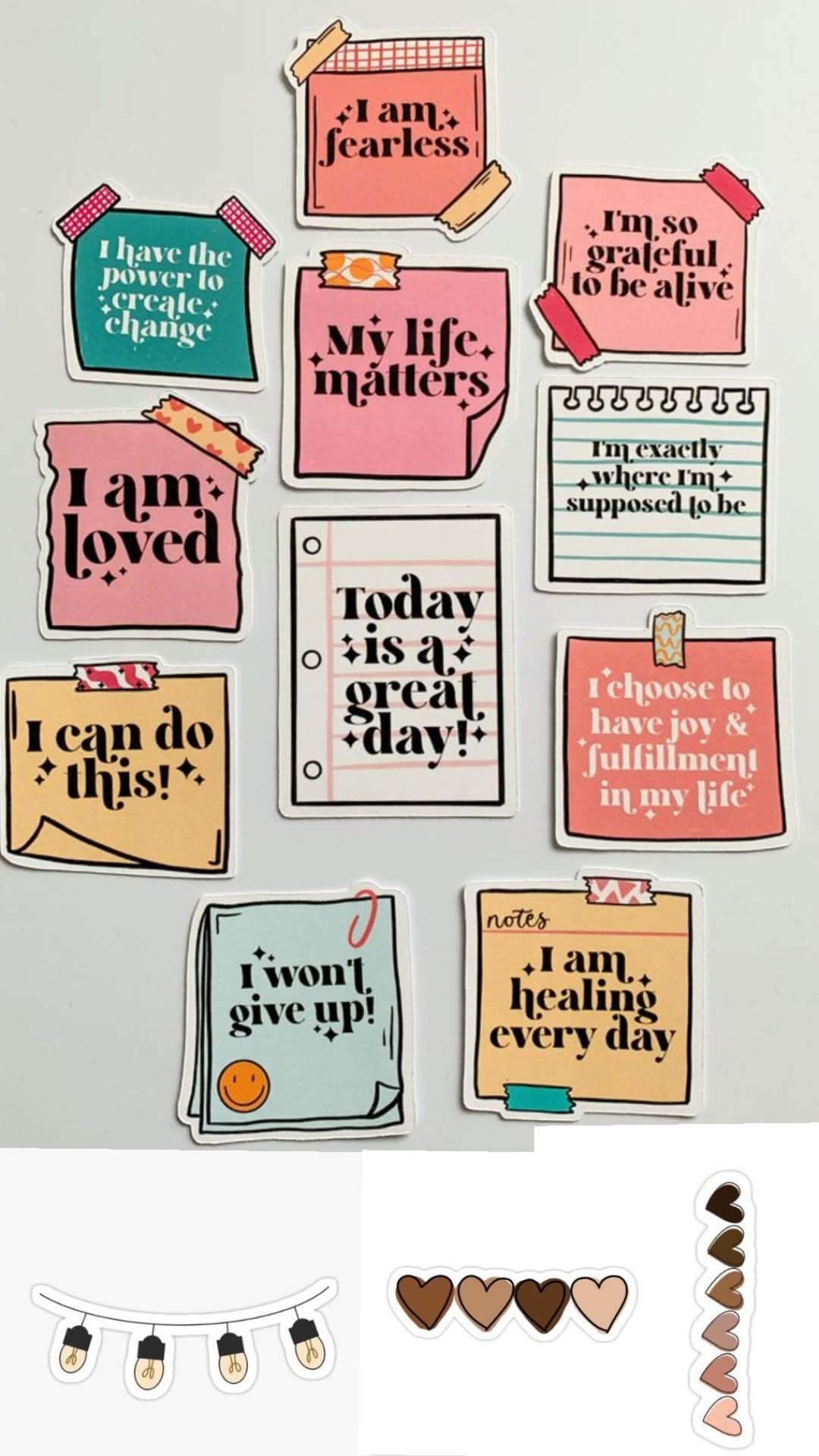 Positive Affirmation Sticker Set