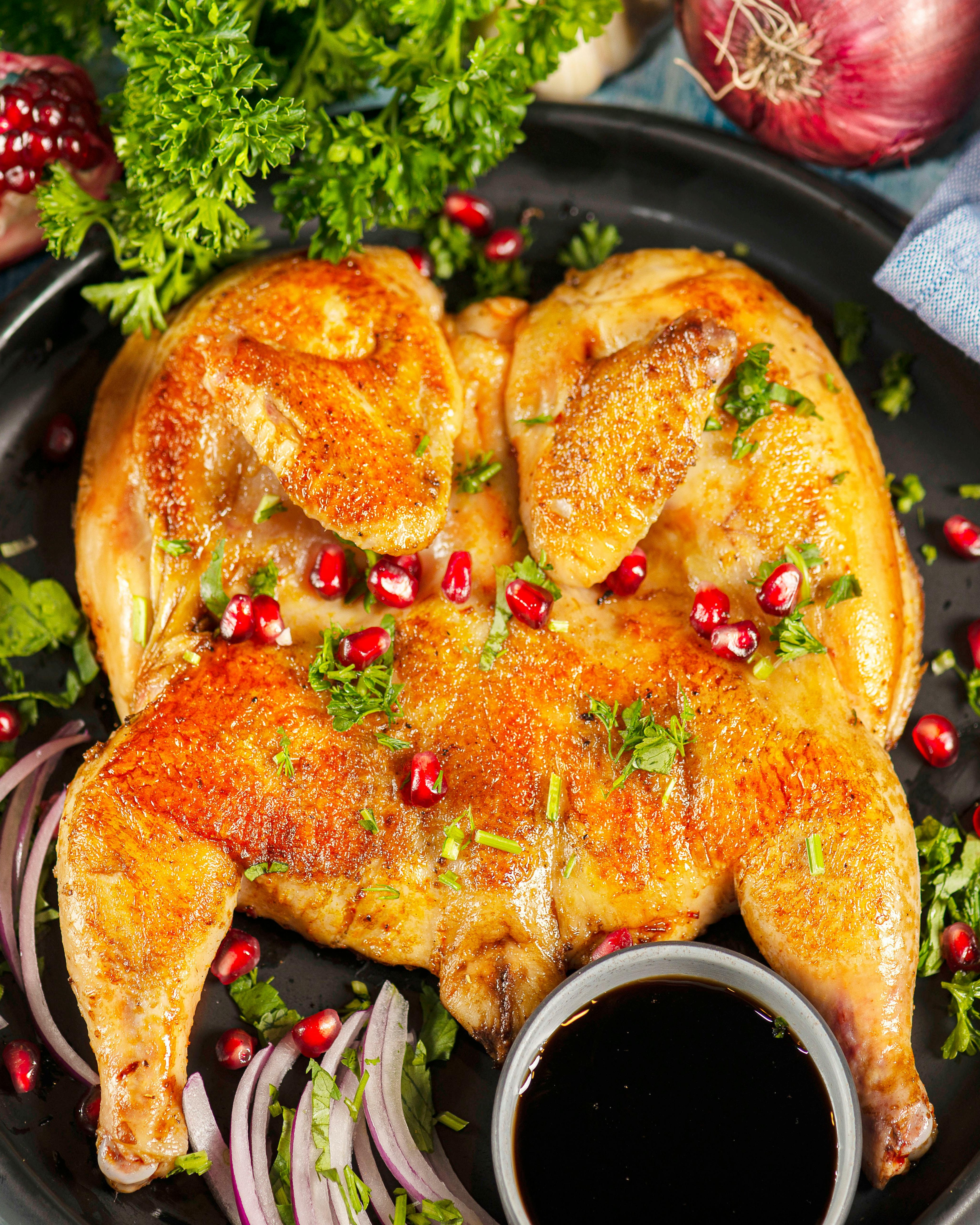 Roasted Whole Chicken with Pomegranate