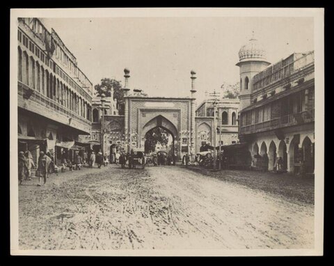 Vintage City Gate Street Scene