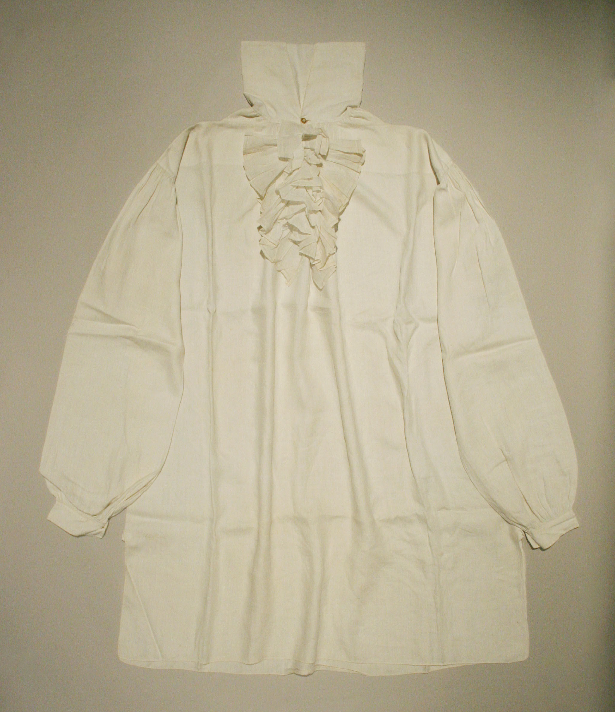 White Ruffled Long Sleeve Shirt