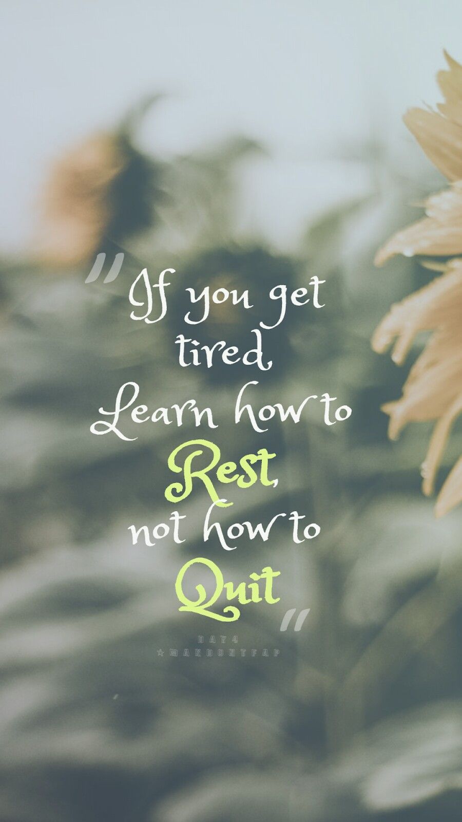 Rest Not Quit Motivational Quote