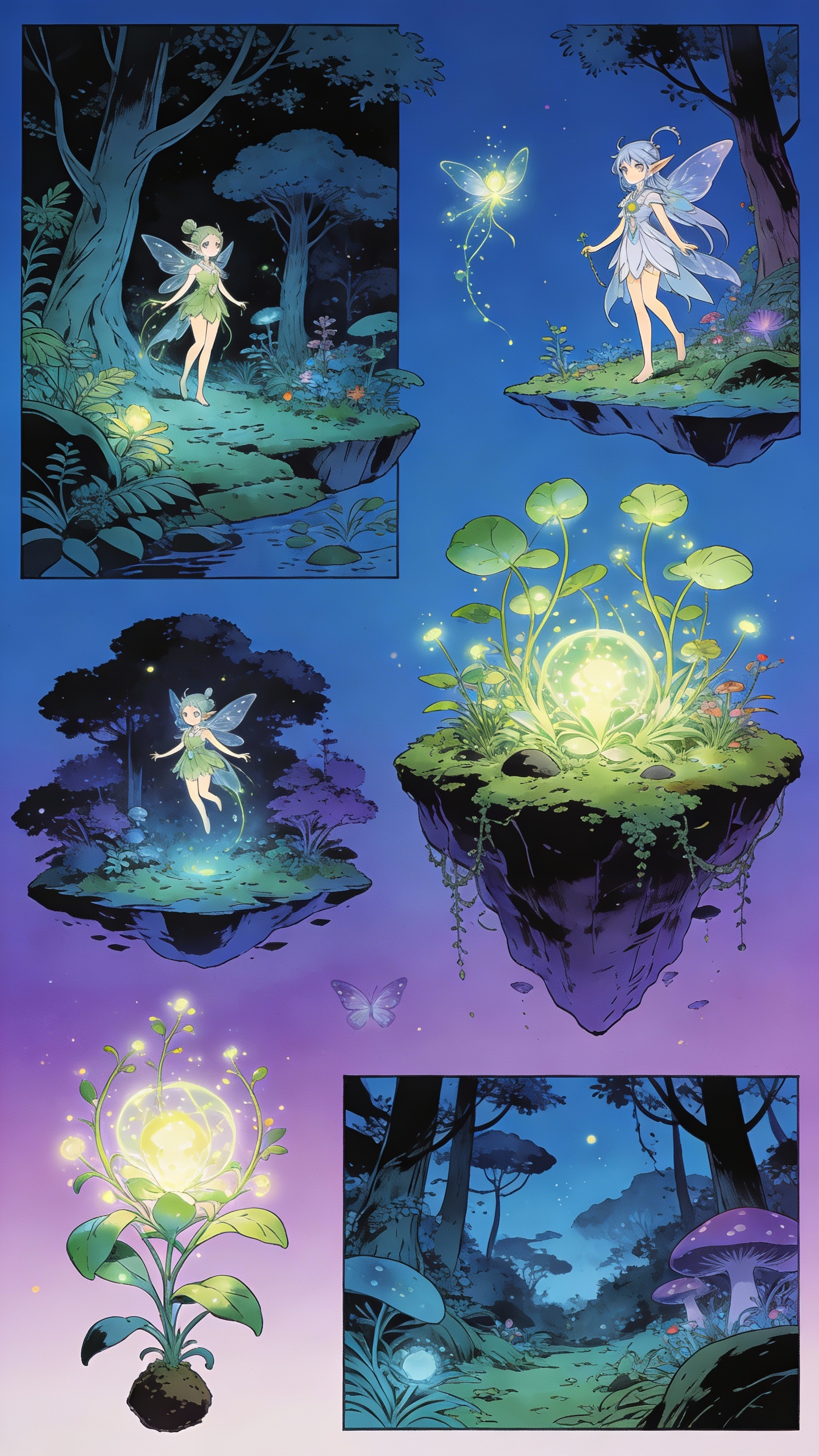 Enchanted Forest Fairies and Magical Plants